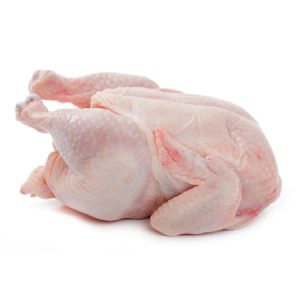 Poulet de chair plumé